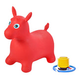 Maxbell Jumping Horse Cartoon Bouncing Horse Animal Thicken for Gift Activity Indoor red