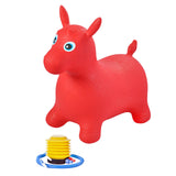 Maxbell Jumping Horse Cartoon Bouncing Horse Animal Thicken for Gift Activity Indoor red