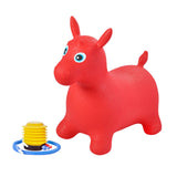 Maxbell Jumping Horse Cartoon Bouncing Horse Animal Thicken for Gift Activity Indoor red
