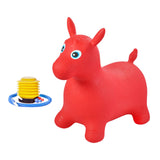Maxbell Jumping Horse Cartoon Bouncing Horse Animal Thicken for Gift Activity Indoor red