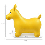 Maxbell Jumping Horse Cartoon Bouncing Horse Animal Thicken for Gift Activity Indoor yellow