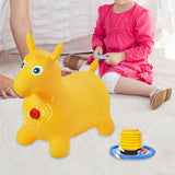 Maxbell Jumping Horse Cartoon Bouncing Horse Animal Thicken for Gift Activity Indoor yellow