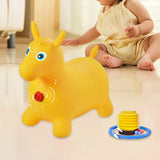 Maxbell Jumping Horse Cartoon Bouncing Horse Animal Thicken for Gift Activity Indoor yellow
