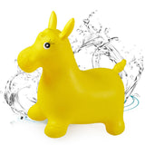 Maxbell Jumping Horse Cartoon Bouncing Horse Animal Thicken for Gift Activity Indoor yellow