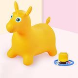 Maxbell Jumping Horse Cartoon Bouncing Horse Animal Thicken for Gift Activity Indoor yellow