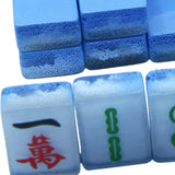 Maxbell 18x Small Resin Chinese Mahjong Tiles Keychain Pendant for Bag Decoration Blue