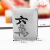 Maxbell 18x Small Resin Chinese Mahjong Tiles Keychain Pendant for Bag Decoration Blue