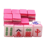 Maxbell 18x Small Resin Chinese Mahjong Tiles Keychain Pendant for Bag Decoration Rose