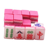Maxbell 18x Small Resin Chinese Mahjong Tiles Keychain Pendant for Bag Decoration Rose