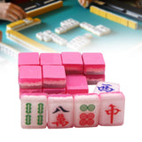 Maxbell 18x Small Resin Chinese Mahjong Tiles Keychain Pendant for Bag Decoration Rose