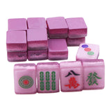 Maxbell 18x Small Resin Chinese Mahjong Tiles Keychain Pendant for Bag Decoration Light Violet
