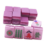 Maxbell 18x Small Resin Chinese Mahjong Tiles Keychain Pendant for Bag Decoration Light Violet