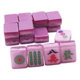 Maxbell 18x Small Resin Chinese Mahjong Tiles Keychain Pendant for Bag Decoration Light Violet