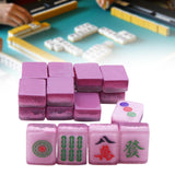 Maxbell 18x Small Resin Chinese Mahjong Tiles Keychain Pendant for Bag Decoration Light Violet