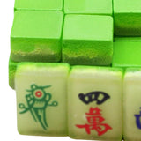 Maxbell 18x Small Resin Chinese Mahjong Tiles Keychain Pendant for Bag Decoration Green