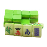 Maxbell 18x Small Resin Chinese Mahjong Tiles Keychain Pendant for Bag Decoration Green