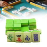 Maxbell 18x Small Resin Chinese Mahjong Tiles Keychain Pendant for Bag Decoration Green