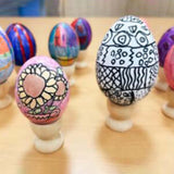 Maxbell 50Pcs Paintable Egg Easter Decoration for Kids Hand Painting Realistic