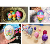 Maxbell 50Pcs Paintable Egg Easter Decoration for Kids Hand Painting Realistic