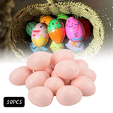 Maxbell 50Pcs Paintable Egg Easter Decoration for Kids Hand Painting Realistic