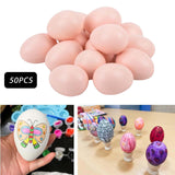 Maxbell 50Pcs Paintable Egg Easter Decoration for Kids Hand Painting Realistic