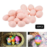 Maxbell 50Pcs Paintable Egg Easter Decoration for Kids Hand Painting Realistic
