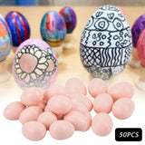Maxbell 50Pcs Paintable Egg Easter Decoration for Kids Hand Painting Realistic