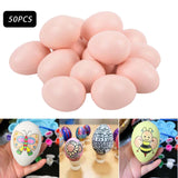 Maxbell 50Pcs Paintable Egg Easter Decoration for Kids Hand Painting Realistic