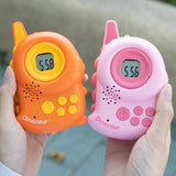 Maxbell Kids Walkie Talkies Toys Family Walky Talky Cartoon for Outside Spring Gifts Pink