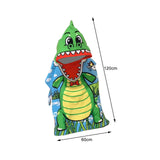 Maxbell Kids Hooded Bathrobe Sleeper Robe Absorbent Towel for Bath Pool Beach Alligator