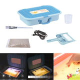 Maxbell Sand Painting Light Box and Crafts for Preschool Kindergarten Beginner Blue Box