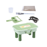 Maxbell Sand Painting Light Box and Crafts for Preschool Kindergarten Beginner Green Box With Leg
