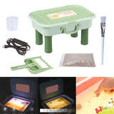 Maxbell Sand Painting Light Box and Crafts for Preschool Kindergarten Beginner Green Box With Leg