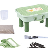 Maxbell Sand Painting Light Box and Crafts for Preschool Kindergarten Beginner Green Box With Leg