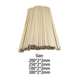 Maxbell 100Pcs Unfinished Wood Sticks Woodcrafts for Crafts Model Building Supplies 200cm