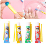 Maxbell Double Sided Tape Kids Toy Interactive Colorful Removable for Party Yard 4Pcs 7g