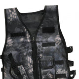 Maxbell Children Outdoor Vest Breathable Kids Cargo Vest for Role Play Black 50cm
