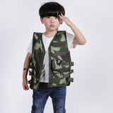 Maxbell Children Outdoor Vest Breathable Kids Cargo Vest for Role Play Black 50cm