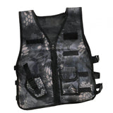 Maxbell Children Outdoor Vest Breathable Kids Cargo Vest for Role Play Black 50cm