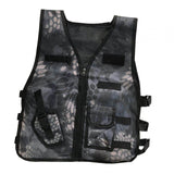 Maxbell Children Outdoor Vest Breathable Kids Cargo Vest for Role Play Black 50cm
