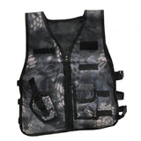 Maxbell Children Outdoor Vest Breathable Kids Cargo Vest for Role Play Black 50cm