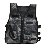 Maxbell Children Outdoor Vest Breathable Kids Cargo Vest for Role Play Black 50cm
