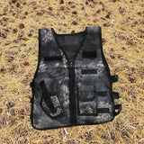 Maxbell Children Outdoor Vest Breathable Kids Cargo Vest for Role Play Black 50cm