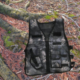 Maxbell Children Outdoor Vest Breathable Kids Cargo Vest for Role Play Black 50cm