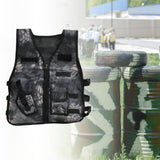 Maxbell Children Outdoor Vest Breathable Kids Cargo Vest for Role Play Black 50cm