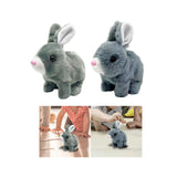 Maxbell Electric Bunny Toys Simulation Hopping Jumping Walking for Bedtime Friend Short Plush