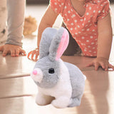 Maxbell Electric Bunny Toys Hopping Jumping Walking for Kids Toy Party Favor Easter Gray