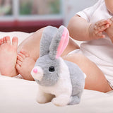 Maxbell Electric Bunny Toys Hopping Jumping Walking for Kids Toy Party Favor Easter Gray