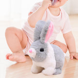 Maxbell Electric Bunny Toys Hopping Jumping Walking for Kids Toy Party Favor Easter Gray