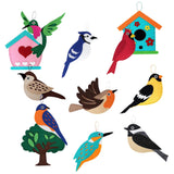 Maxbell Felt Sewing Kits Fish and Birds Art Craft Kits for Beginners for Girls Boys